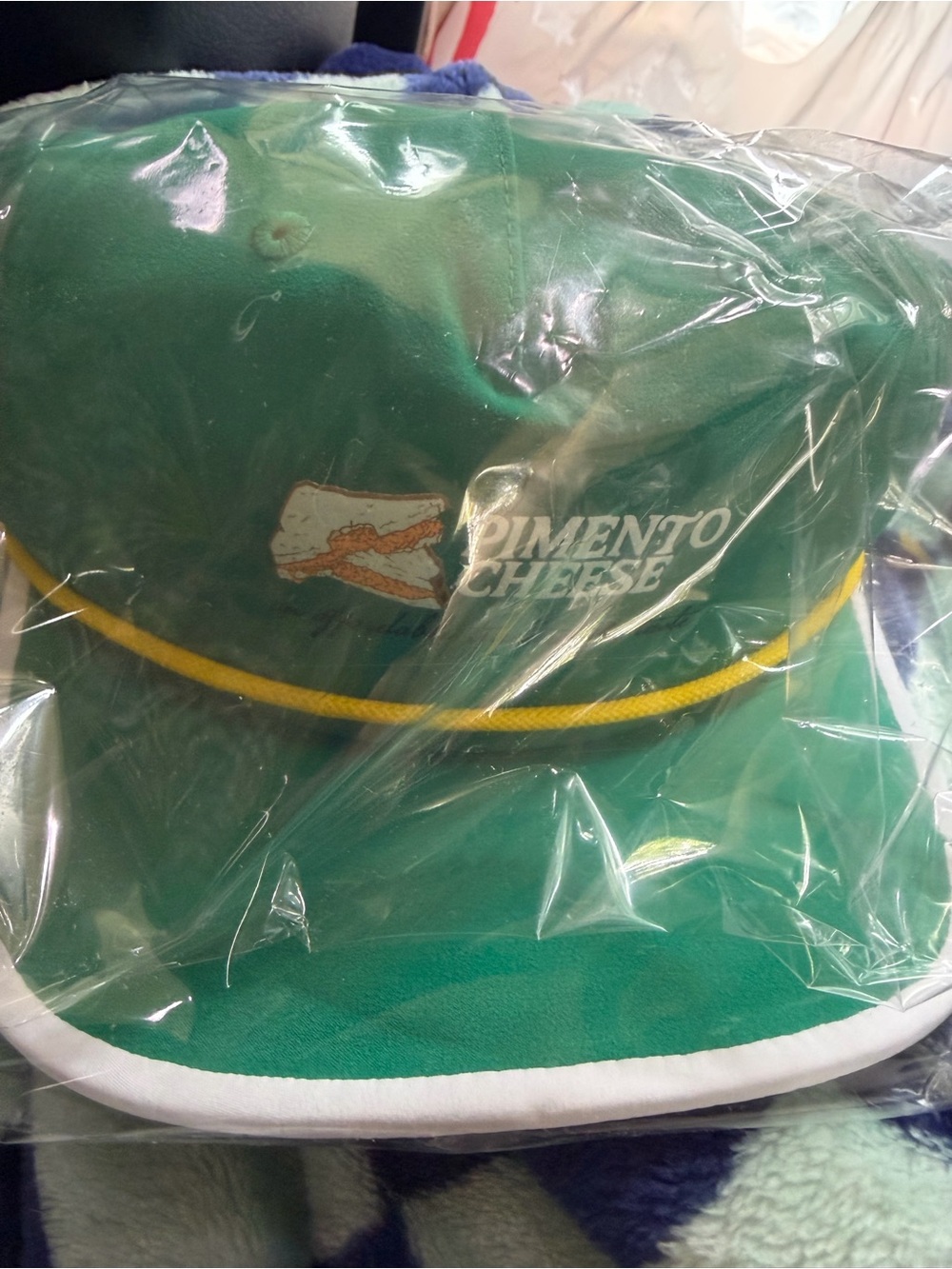 Kids masters pimento cheese Branded Green Hat with Yellow Trim